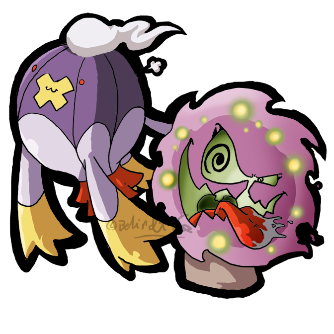 Helium and Missingno by TamarinFrog