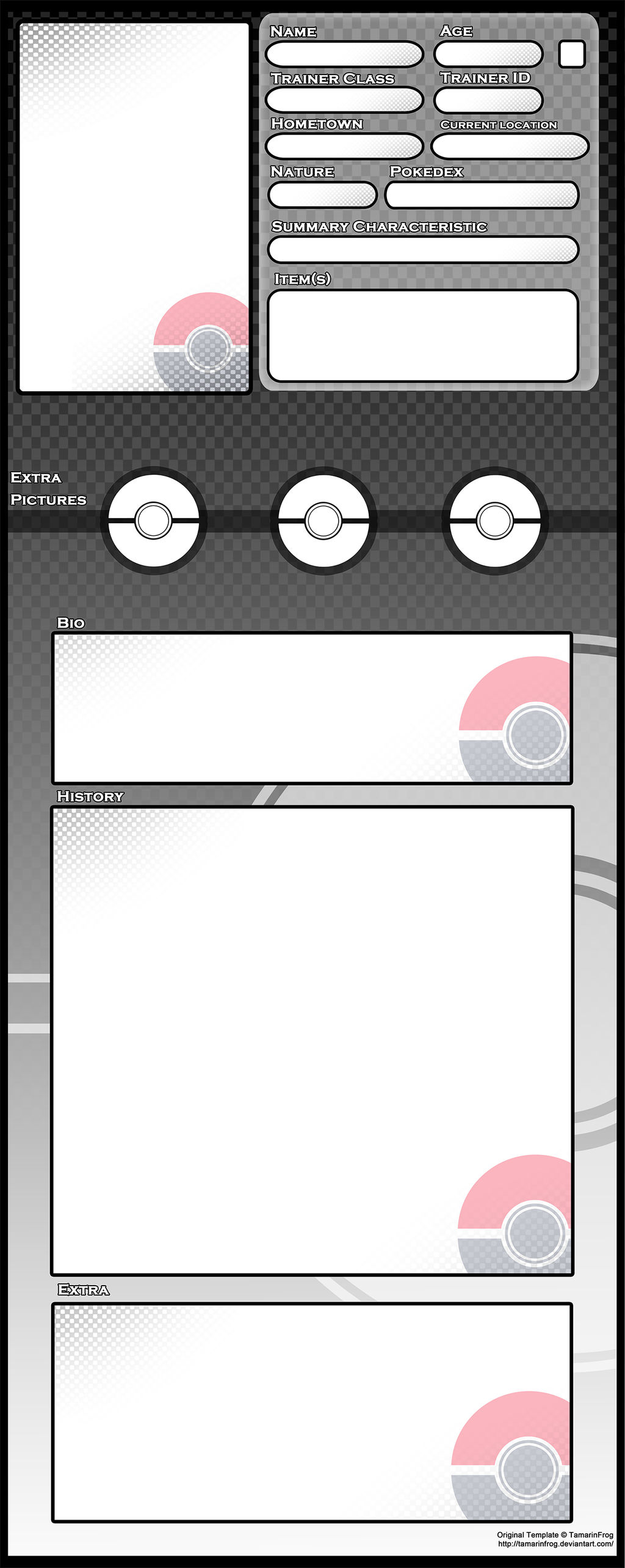 Trainer Bio - Template by TamarinFrog on DeviantArt