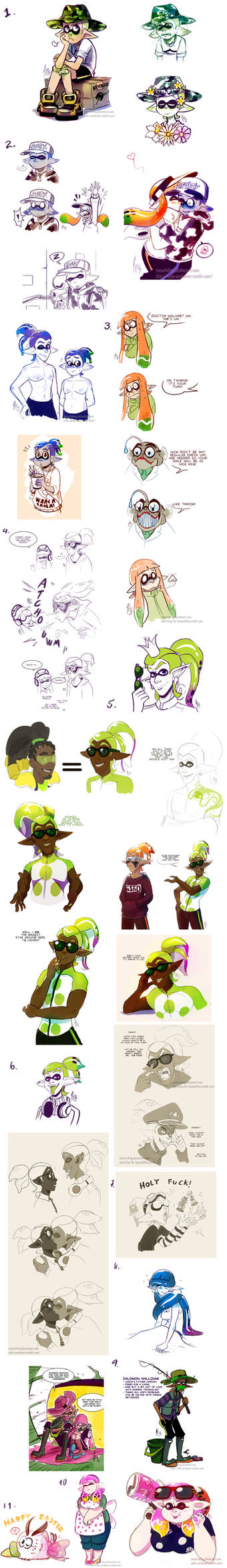 Splatoon Art Dump 11 by TamarinFrog
