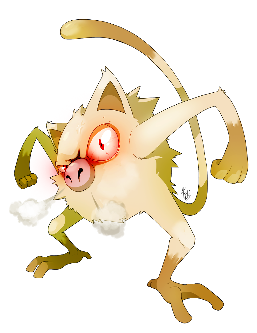Mankey Used Leer by TamarinFrog on DeviantArt