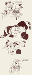 Pocky Games Round Two by TamarinFrog