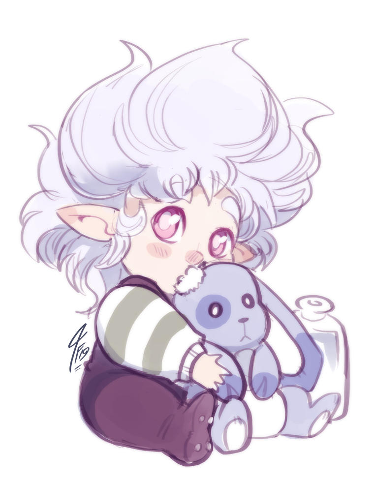 One Ear Bunny by TamarinFrog on DeviantArt