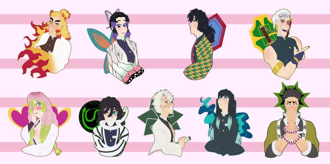 Hashiru Bookmark Hashira's (AVAILABLE AS STICKERS ON ETSY) by Tsitra09 on DeviantArt