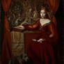 Portrait of lady in red