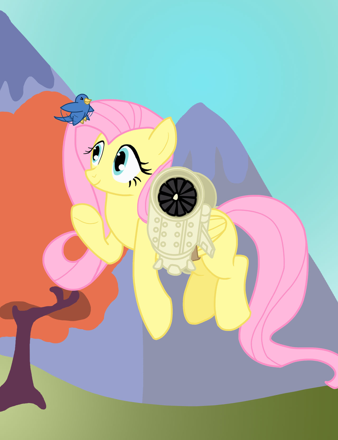 fluttershy alone art