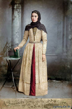 Pretty girl from North Caucasus, 1900s