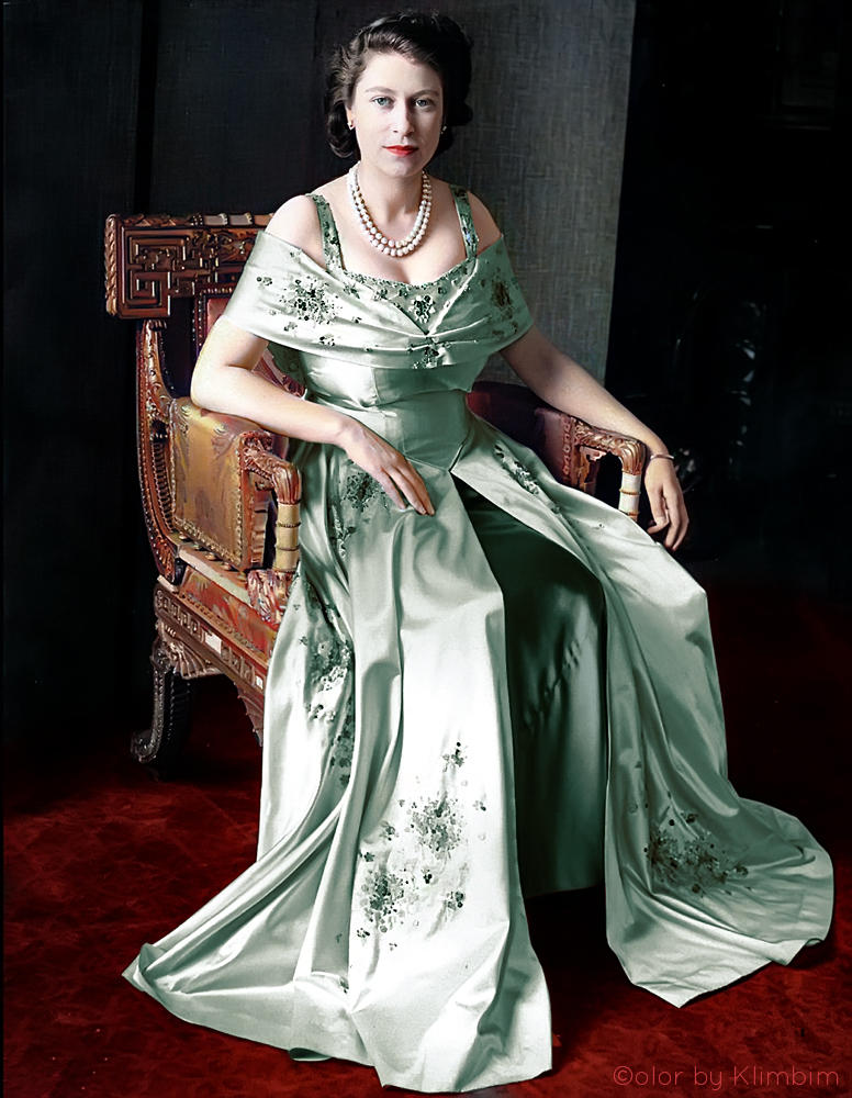 Elidabeth Elizabeth II first official portrait as the queen by klimbims on DeviantArt