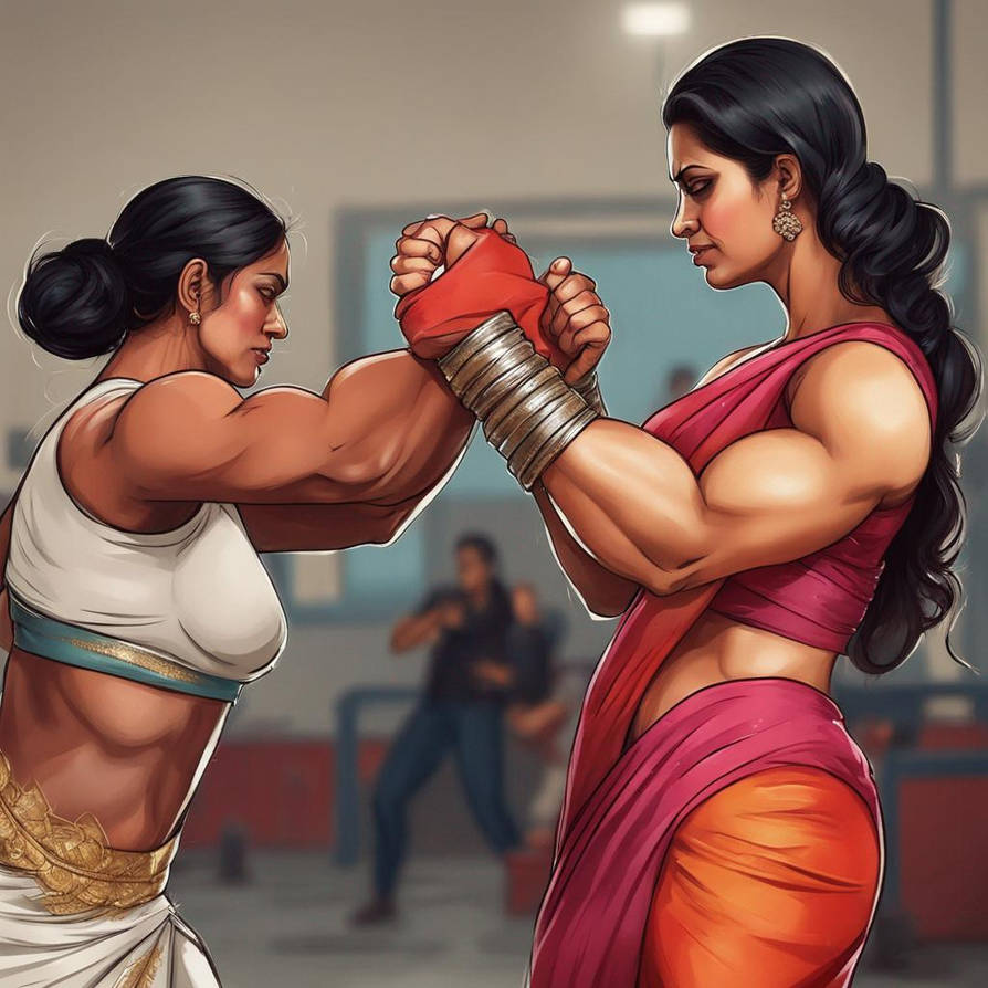 Bodybuilder Defeatec Indian bodybuilder woman in saree defeated other w by shamindra on ...