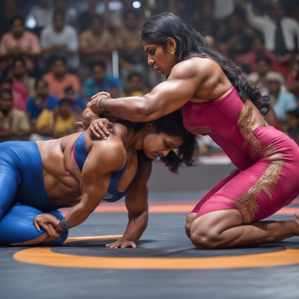 Bodybuilder Defeatec Art of Indian bodybuilder woman in saree defeated by shamindra on ...