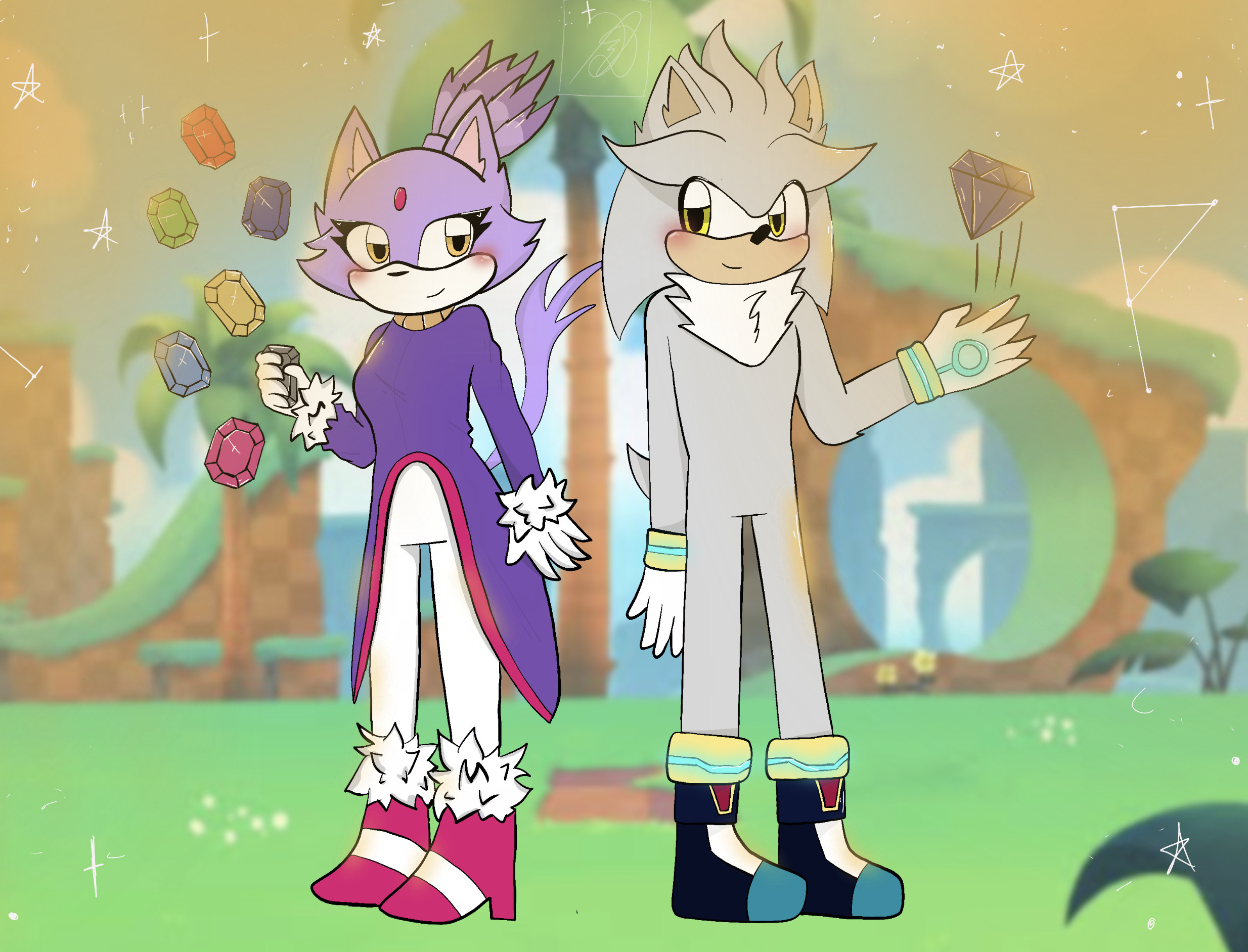 Blaze Keyed Deviantart Blaze and Silver by RougieO on DeviantArt