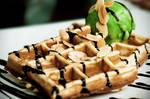 Greentea Chocolate Waffle  _ by adrielchrist