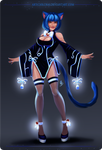 Commission: Cyborg Neko by OlchaS