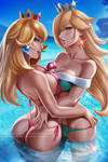 Princess Peach x Rosalina by OlchaS