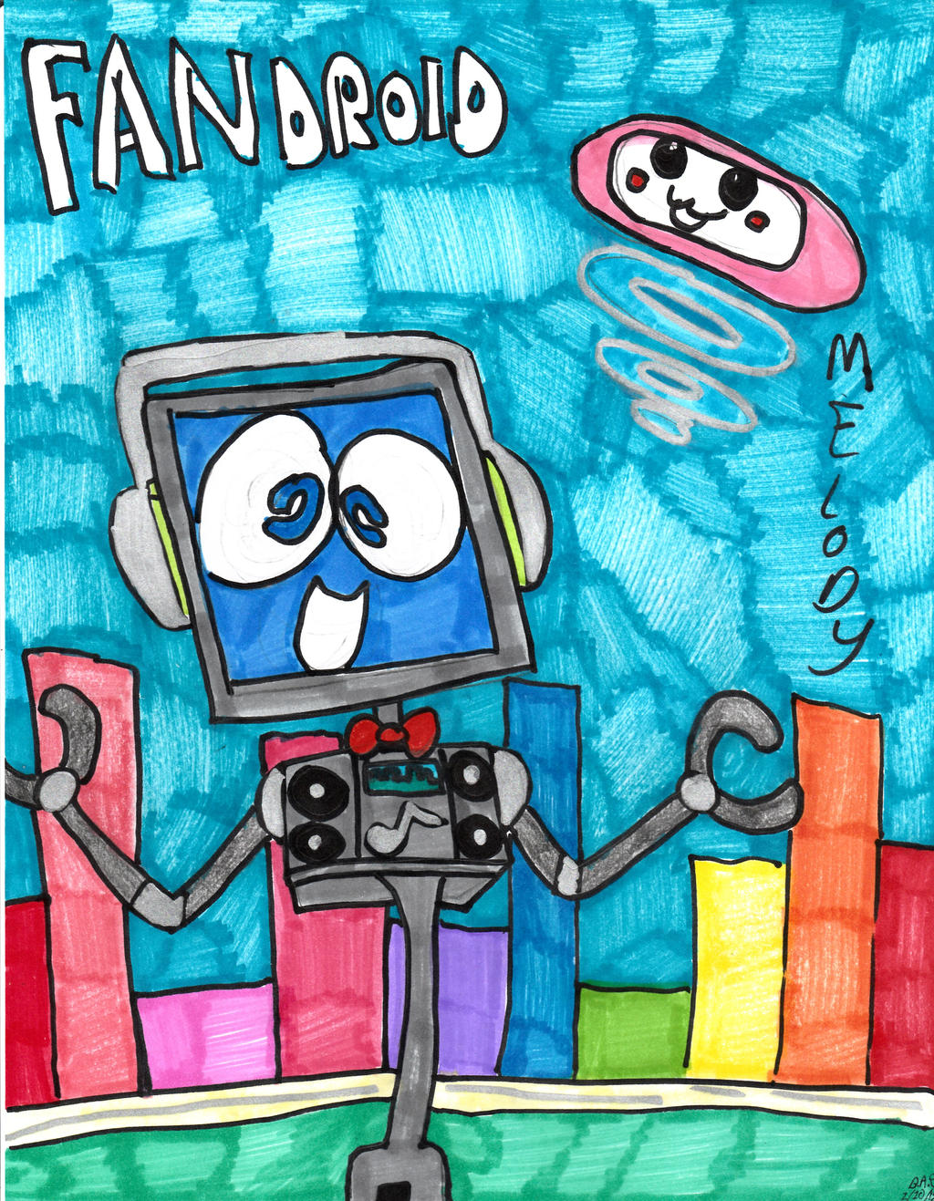 Fandroid and Melody by Macabre-Cat94 on DeviantArt