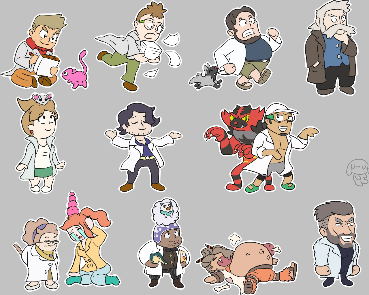 Pokemon Professors Chibi by LordLundgren on DeviantArt