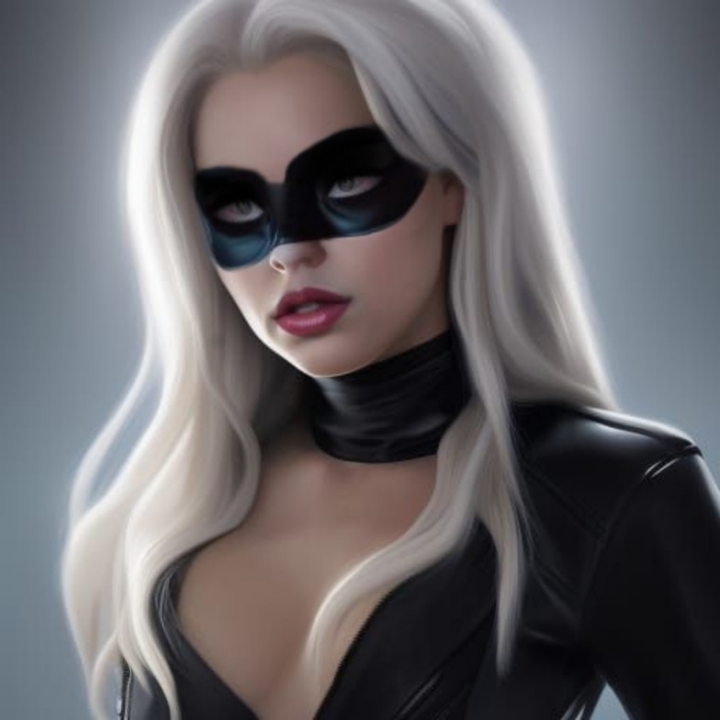 Sydney Sweeney as Black Cat, AI Generated by alraken on DeviantArt