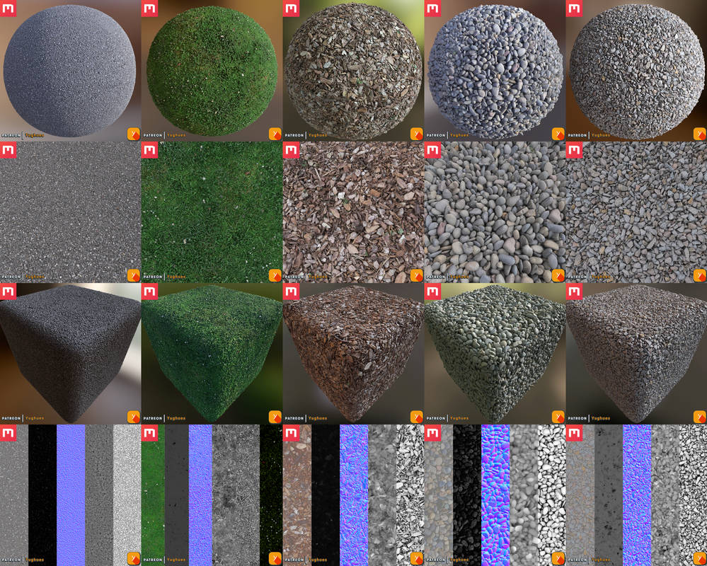 Material Library Scans Scan material 46-50 by Yughues on DeviantArt