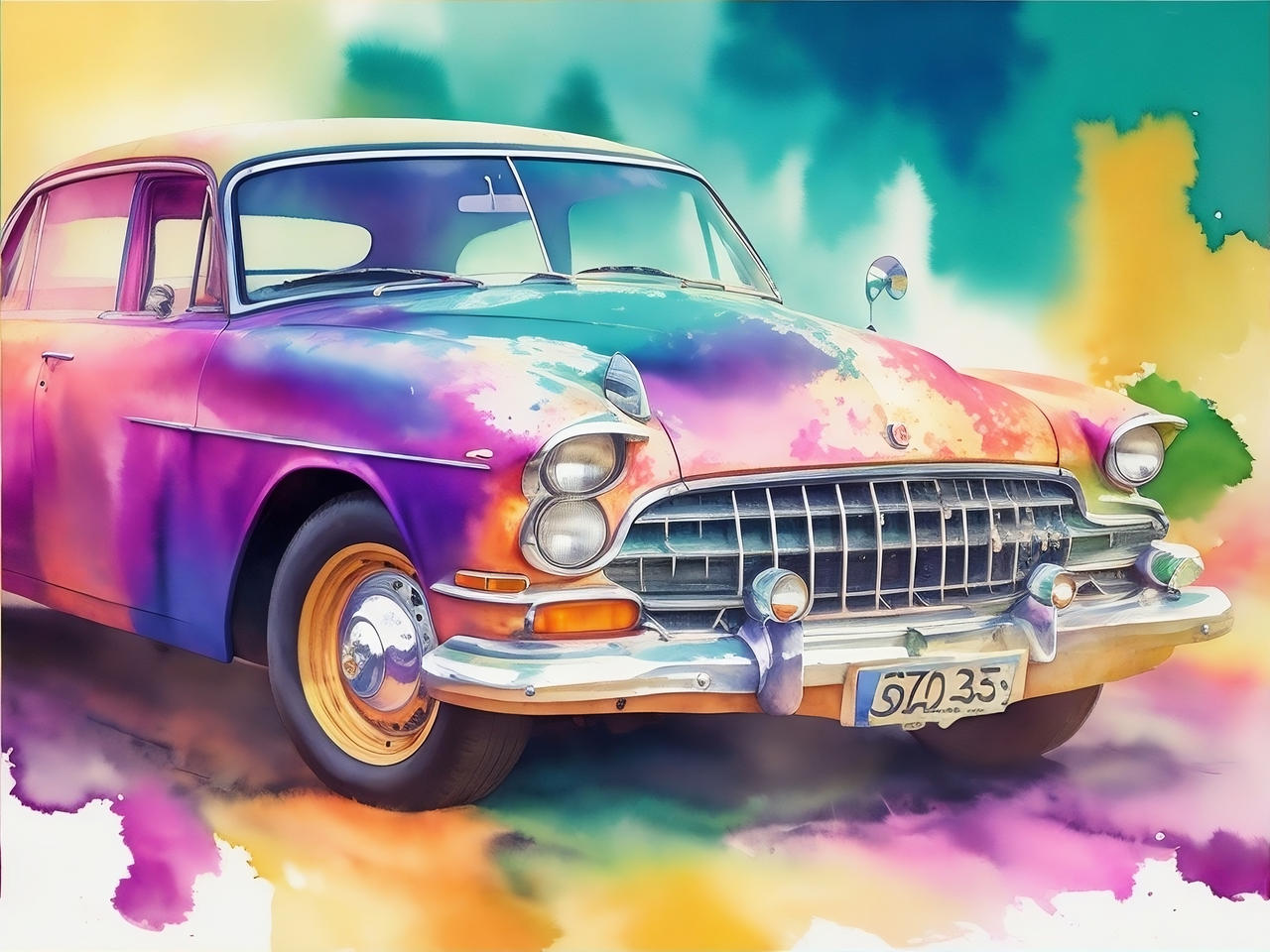 Colorful Old Car by R-ARTS01 on DeviantArt