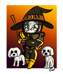 Respirator Witch Daisy and her Familiars