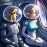 Space Zelda and Link Viewing their Homeworld 2