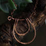 Horseshoe - wire wrapped pendant