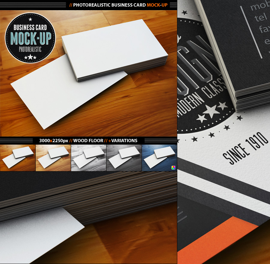 Photorealistic Business Card Mock-Up