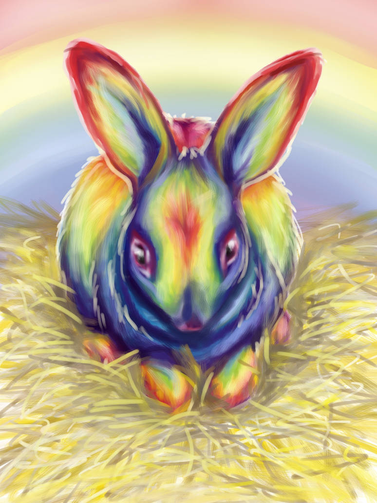 Smiling Rabbit Rainbow Rainbow Rabbit1 by SylviaHollis on DeviantArt