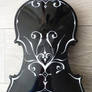Handpainted black violin Design 1