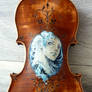 Hand Painted and carved Violin fantasy Design II