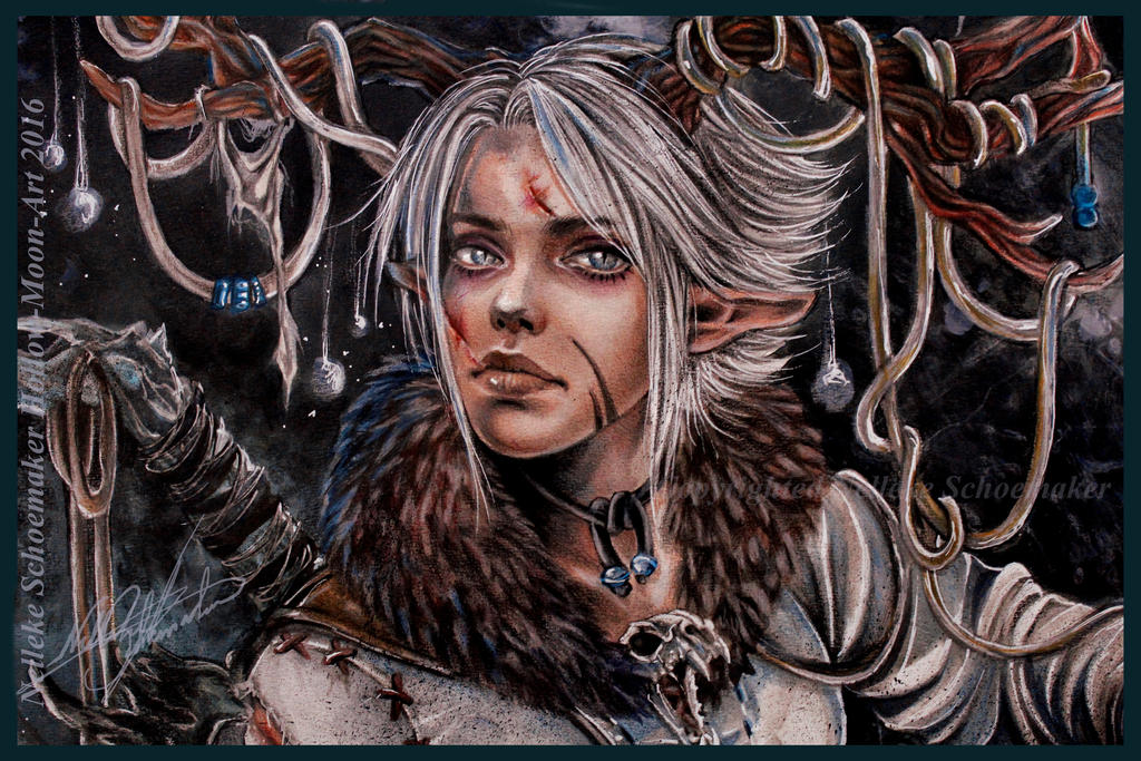 Wood Elf - Close up - Concept art 2 by Hollow-Moon-Art Wood Elf - Close up - Concept art 2 by Hollow-Moon-Art
