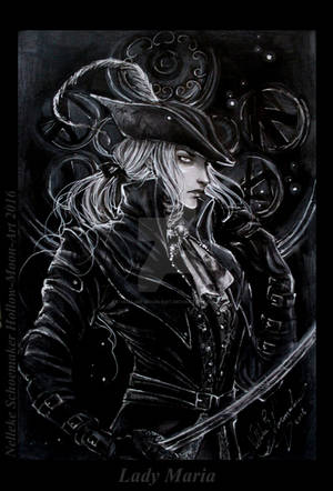 Lady Maria - BLoodborne the old hunters finished by Hollow-Moon-Art