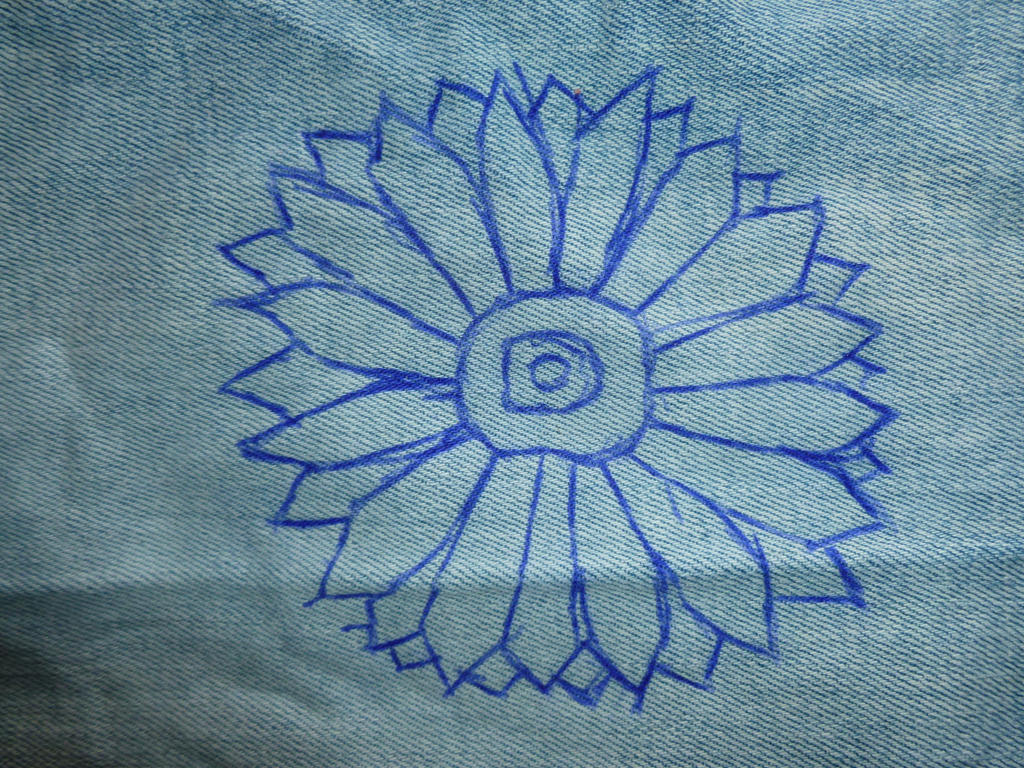 Sunflower embroidery pattern