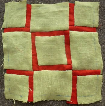 Dear Jane quilt block L-4: St. George's cross