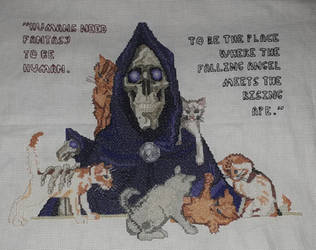 Death of Discworld cross stitch by BellaGBear