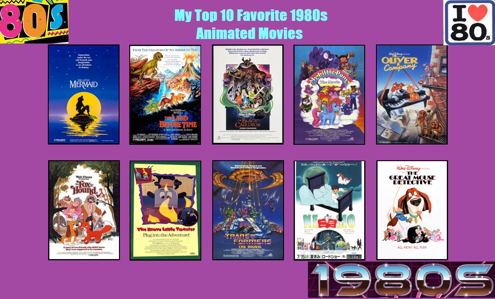 My Top 10 Favorite 80s Animated Movies by PartnerT on DeviantArt