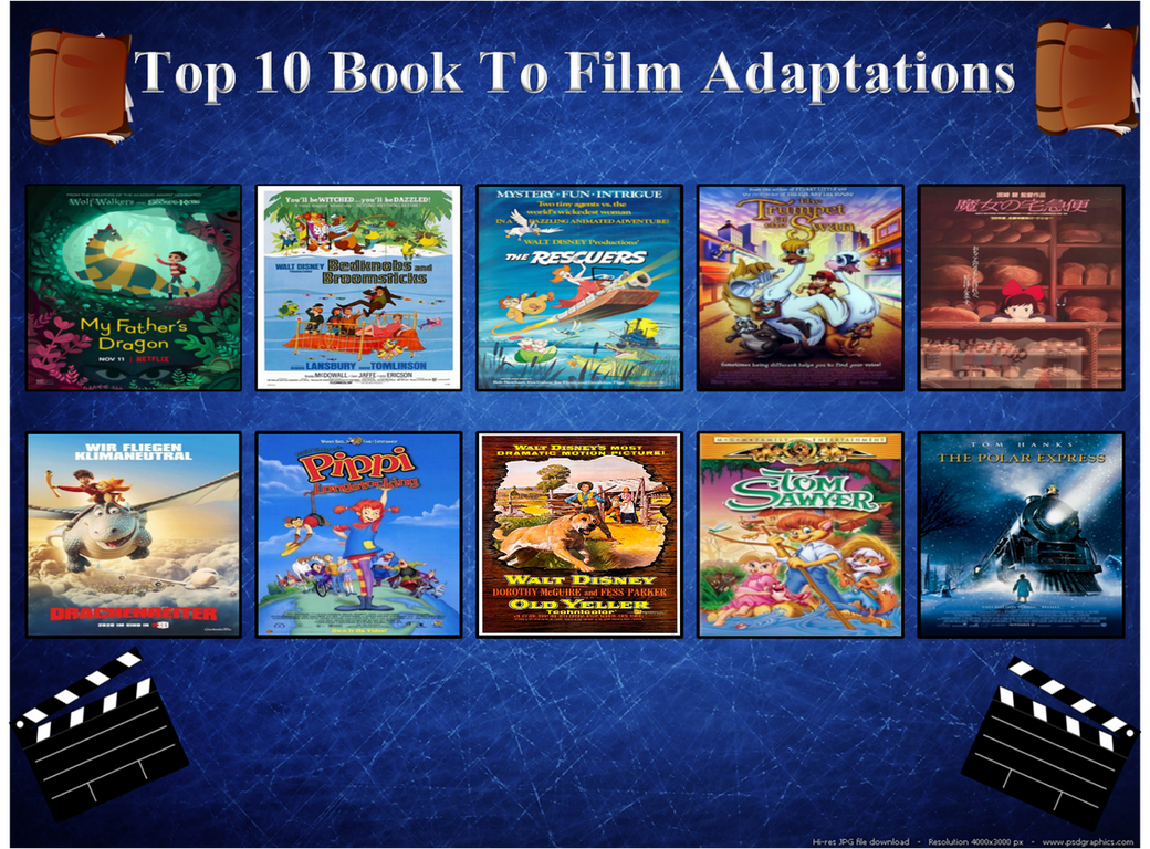My Top 10 Favorite Book To Film Adaptations by PartnerT on DeviantArt