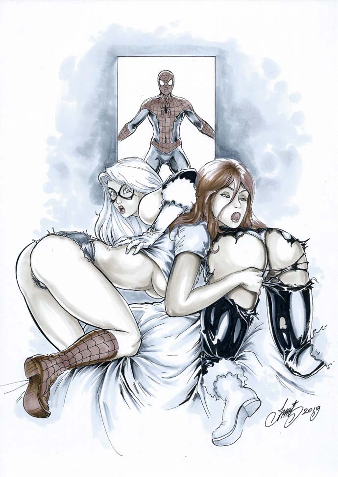 Horny MARY JANE and BLACK CAT