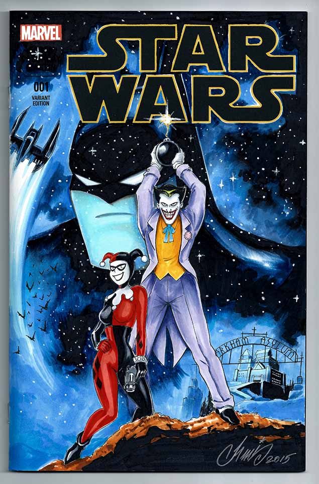 Joker and Harley Quinn Star Wars Cover Batman