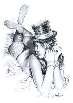 Sexy Zatanna pencil drawing