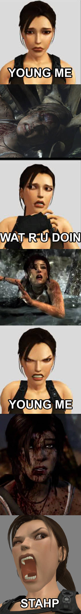 Tomb Raider STAHP meme