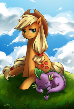 Applejack and Spike