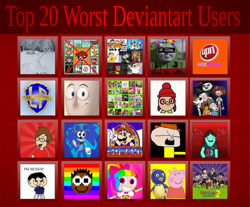 Deviantart Character My Top 20 Worst Deviantart Users by Tocino14 on DeviantArt