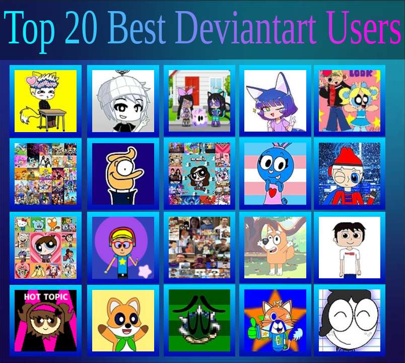My Top 20 Best Deviantart Users by Tocino14 on DeviantArt