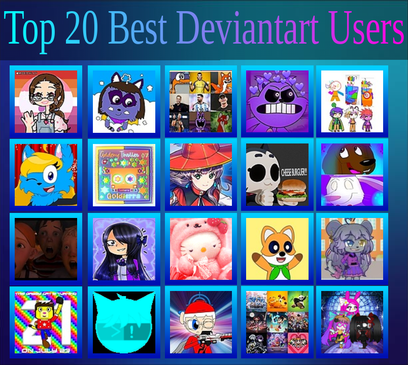 My Top 20 Best Deviantart Users 2 by Tocino14 on DeviantArt