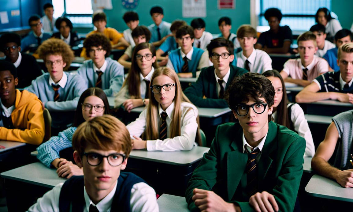 A High School Classroom Filled With Teenage Nerds by Anonymous51 on