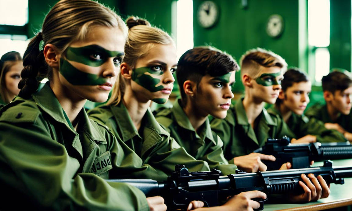 A High School Classroom Filled With Teen Commandos by Anonymous51 on ...