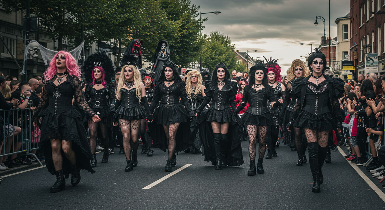 Drag Queen Types Drag Queens At a Goth Pride Parade by Anonymous51 on DeviantArt
