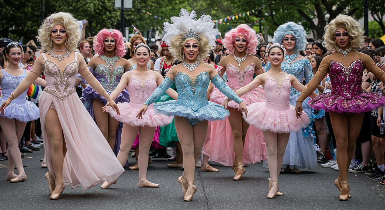 Drag Parade Drag Queens At a Ballerina Pride Parade by Anonymous51 on DeviantArt