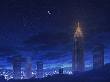 Atlanta skyline - Commission artwork