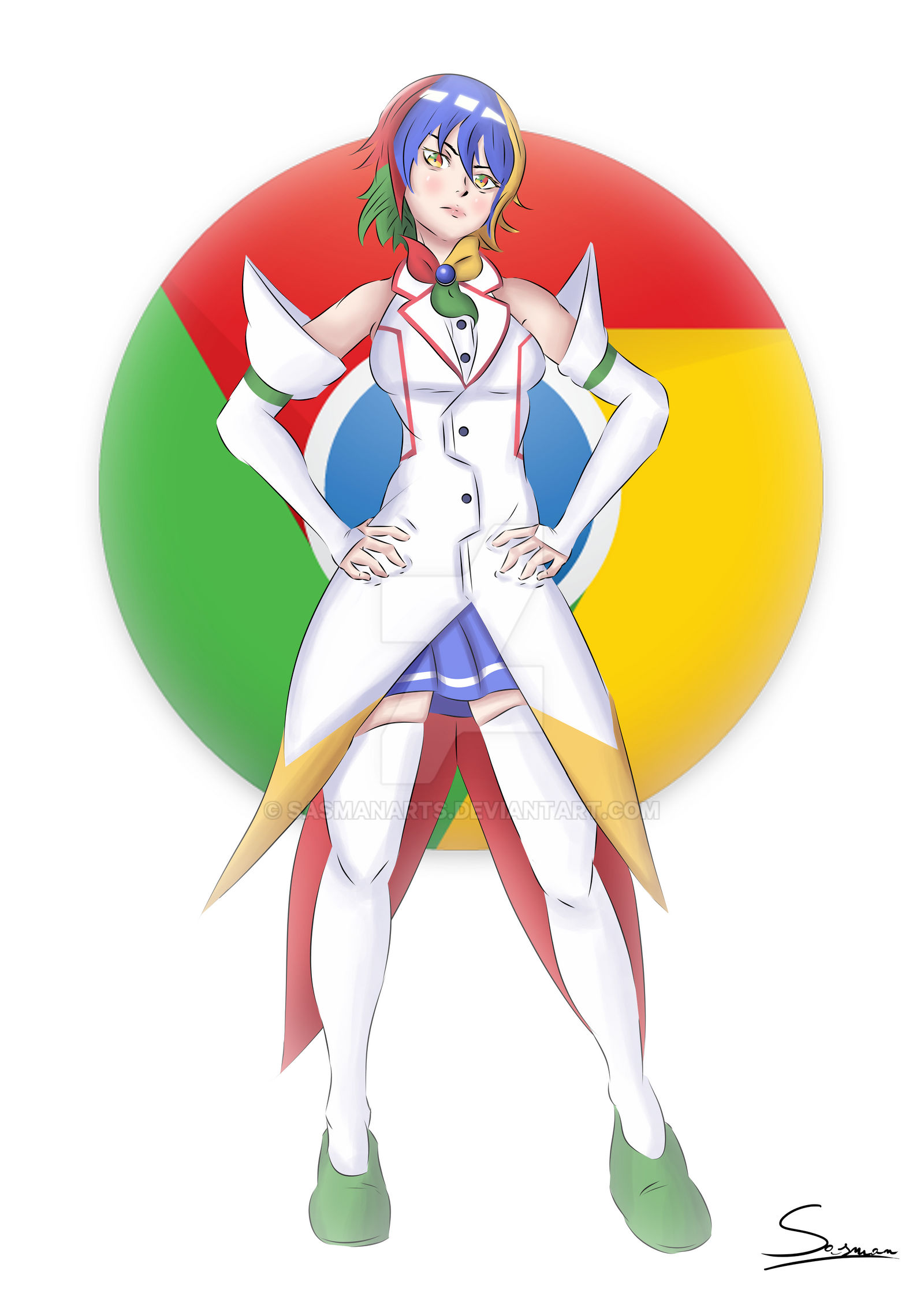 Google Chrome Chan by Sasmanarts on DeviantArt